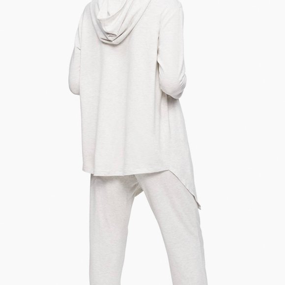 💖MEGA SALE💖Calvin Klein QS6682-061 Women's White Hoodie Pure Lounge Flyaway - Picture 2 of 5